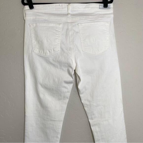 Adriano Goldschmied White The Prima Mid Rise Cigarette Jeans  31R - Picture 8 of 11